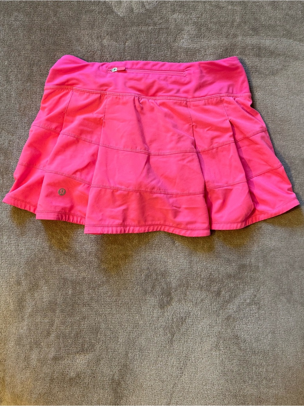 Lululemon Bright Pink Pleated Athletic Mini Skirt
